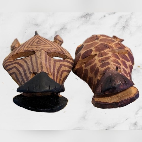 Vintage - Giraffe & Zebra faces - Picture 4 of 8